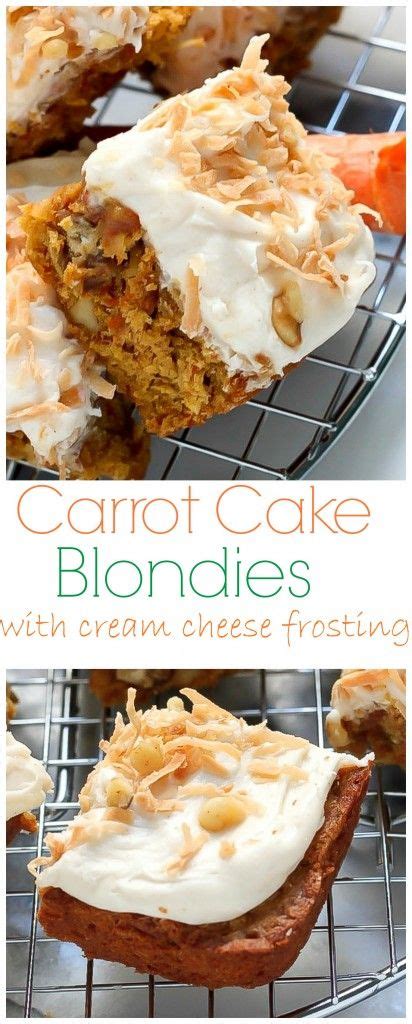 Carrot Cake Blondies All The Flavor Of A Classic Carrot Cake Baked Into Easy To Bake Bars