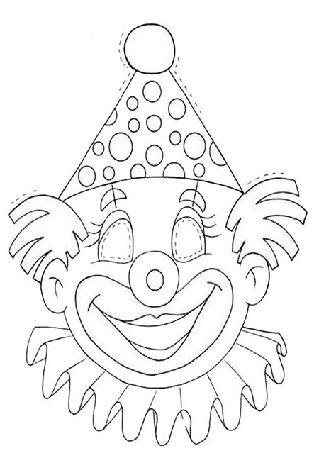 Clown gesicht orlage als pdf herunterladen. Masken13 | Ausmalbilder Malvorlagen