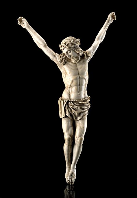 Christ Crucifié En Ivoire Italie Xviiième Tableaux Anciens