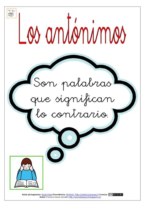 / el juego ludico junto con la didáctica. LOS ANTÓNIMOS (ARASAAC) | Semántica | Antónimos, Sinónimos y Antónimos y Lenguaje