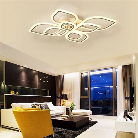 SMG Modern Led Ceiling Light Fixture 27in Remote Control Dimmable LED
