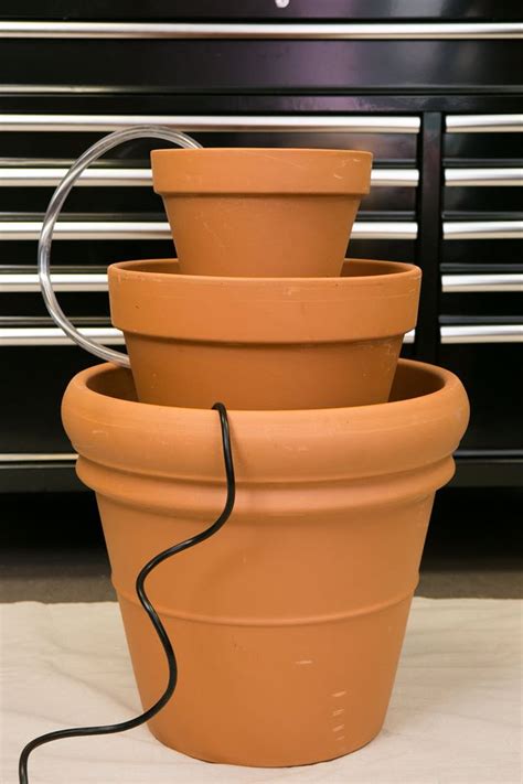 Build This Outdoor Water Fountain Using Terra Cotta Pots Water