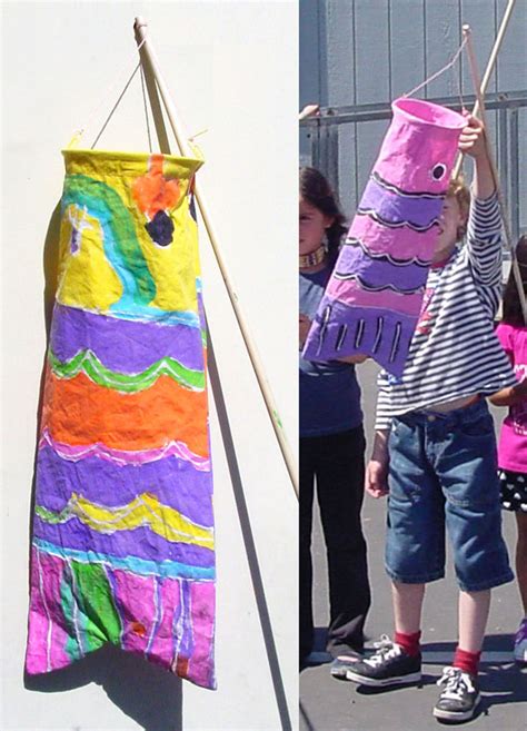 Japanese Wind Sock Puppet Art Projects For Kids