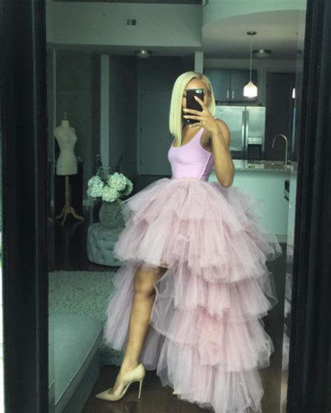 Oyemwen Tiered High Low Tulle Maxi Tutu Skirt Pink Long Skirts For