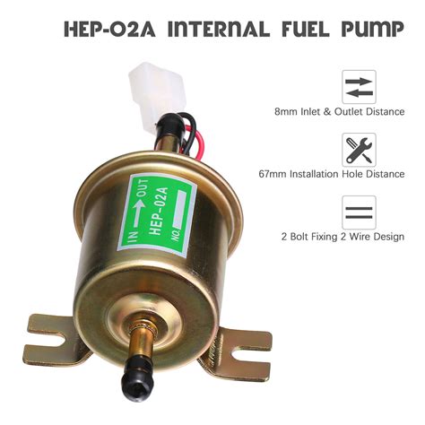 Universal Electric Fuel Pump 4 7 Psi 12v Low Pressure Gas Diesel Inline