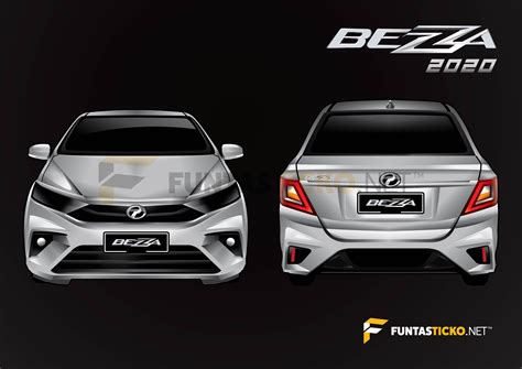 Perodua bezza baru yang jimat minyak | perodua bezza 2021. Illustrasi digital gambaran Perodua Bezza facelift 2020 ...