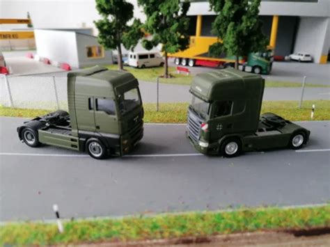 Herpa Man Tgx Und Scania R Bundeswehr Eigenbau Eur Picclick De