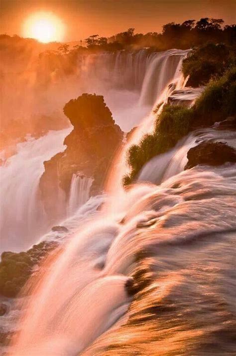 Gorgeous Sunrise Beautiful Nature Waterfall Nature