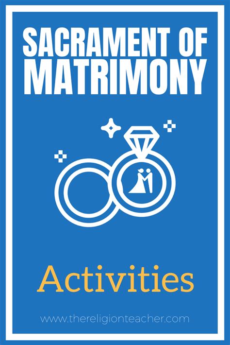 Sacrament Of Matrimony Activities And Worksheets The Religion Teacher