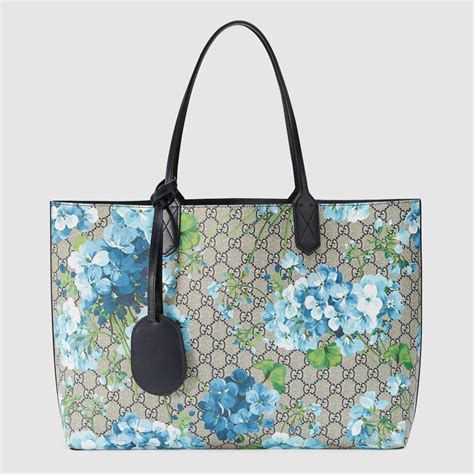 Gucci Reversible Gg Blooms Leather Tote Lyst