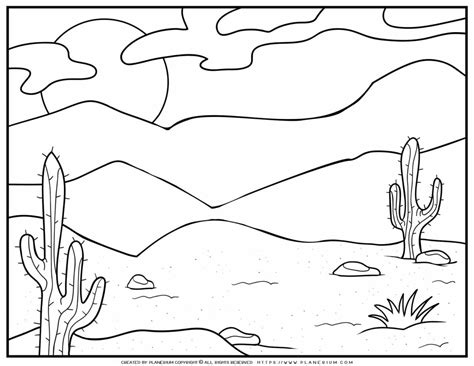 Desert Coloring Page | Planerium