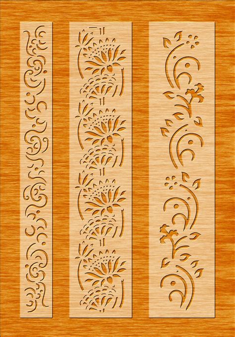 6 Border Cutting File For Laser Cnc And Plasma Floral Wall Etsy