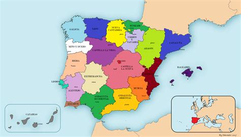 España Portugal Mapa Mapa De España Y Portugal Ajustado A Din A3