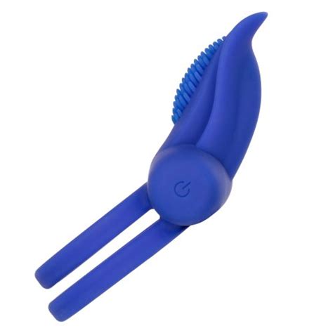 Silicone Rechargeable Dual Pleaser Couples Enhancer Cock Ring Blue Sex Toys At Adult Empire