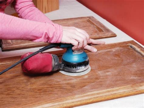 If the doors and drawer fronts are fiberboard, forget about refinishing them with stain. How to Paint Kitchen Cabinets | how-tos | DIY