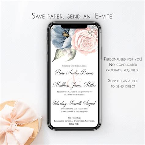 Digital Wedding Invitations Etsy Uk