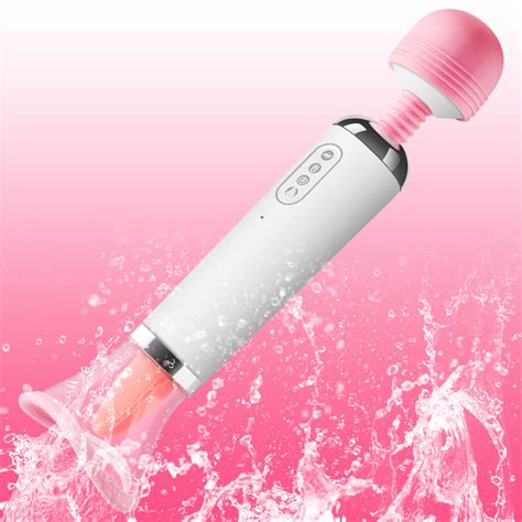 ikoky magic wand nipple clitoris tongue licking vibrator 3 in 1 powerful g spot stimulator sex