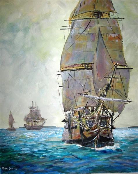 Tall Ships 2 Painting By Mike Benton Fine Art America