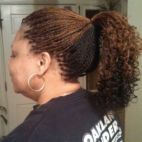 Curled Senegalese Twists Twist Braids Micro Braids Hairstyles