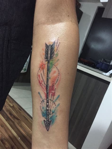 Arrow tattoos have been originally based on native american tribal life, tens of thousands of years ago. Arrow with color | Arrow tattoos, Creative tattoos, Native ...