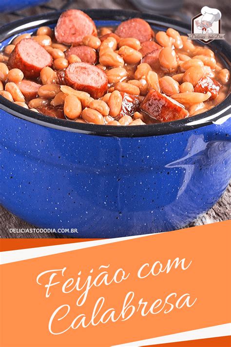 Feijão Com Calabresa E Bacon Fácil De Fazer E Muito Saboroso.
