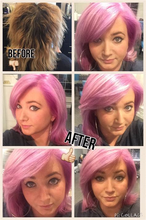 Pink Hair Makeover Pravana Hair Before And After Hair Makeover Pink