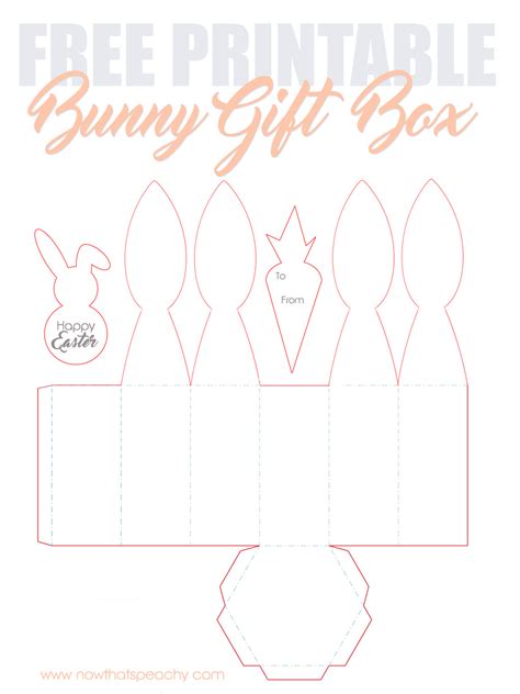 This easter bunny craft is an adorable easter craft for kids. FREE Bunny Ears gift box Printable for Easter | Now thats Peachy