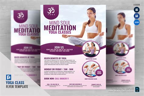 yoga and meditation flyer graphic by psdpixel · creative fabrica