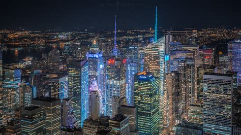 New York City Cityscape Times Square Night Photography Michael