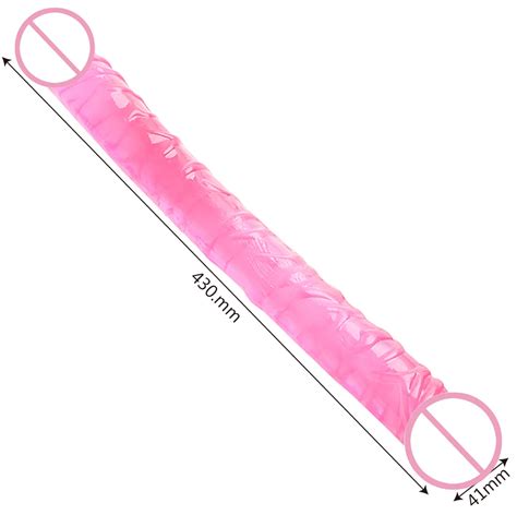 Ikoky Pink Realistic Dick Big Size Dual Penis Head Sex Toys For Lesbian Female Masturbation