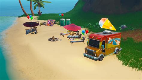 Dance At Different Beach Parties Map And Locations — Fortnite Polygon