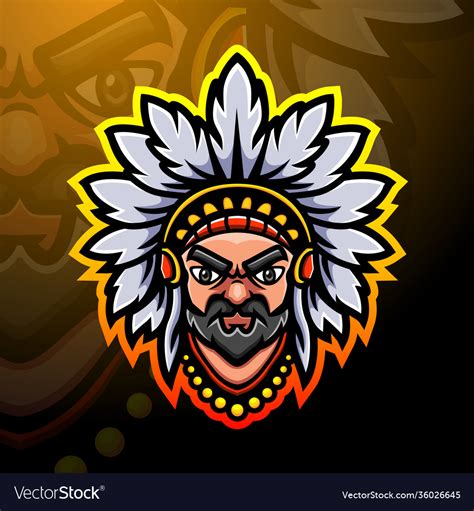 Indian Head Mascot Clipart Designs