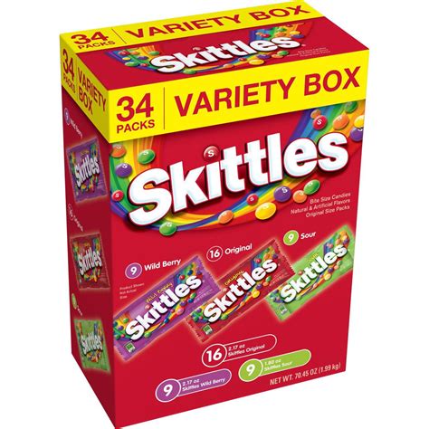 Product Of Skittles Variety Pack 34 Ct
