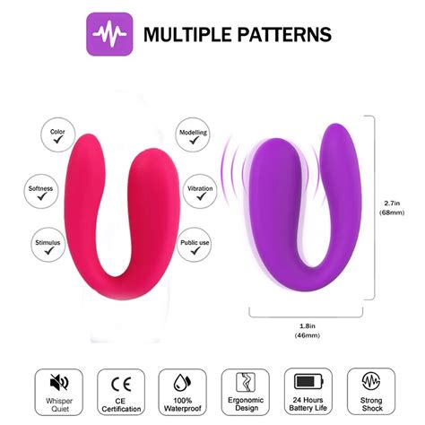 Silicone U Shape Vibrator G Spot Clitoris Stimulator Vagina Pussy Vibration Massager Adult Sex