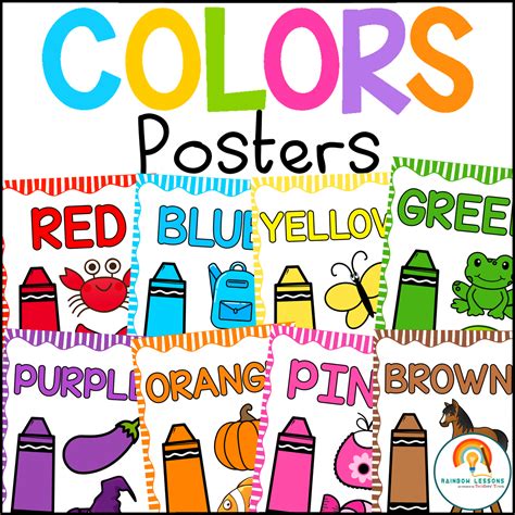 Colorful Classroom Decor Color Posters Color Word Posters Colors Wall Made By Teachers