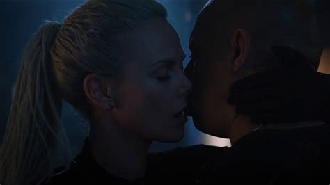 the fate of the furious vin diesel kissing charlize theron youtube