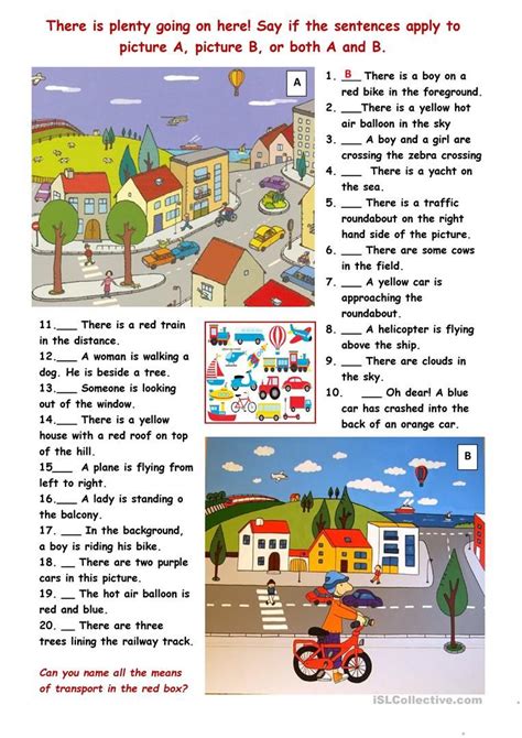 Picture Description Exercise English Esl Worksheets For Distance