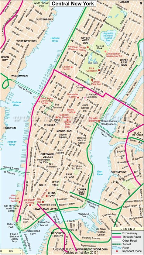 Sevärdheter New York Karta Karta