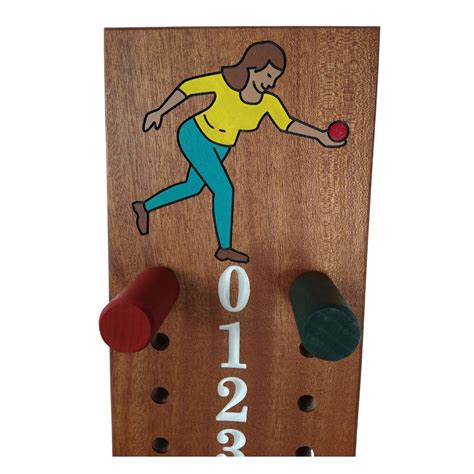 Womans Bocce Scoreboard Mahogany Wood Engraved Female Etsy Uk