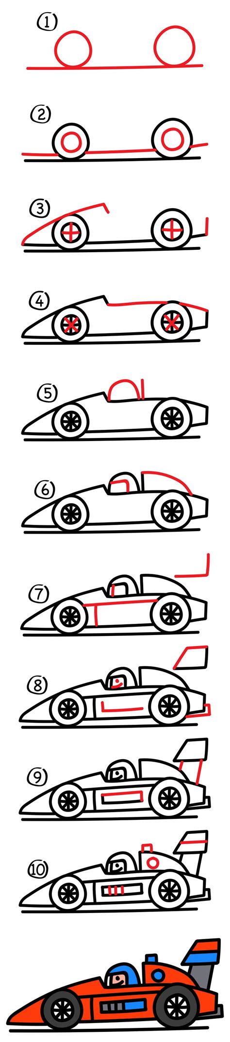 Https://tommynaija.com/draw/easy How To Draw A Racing Car