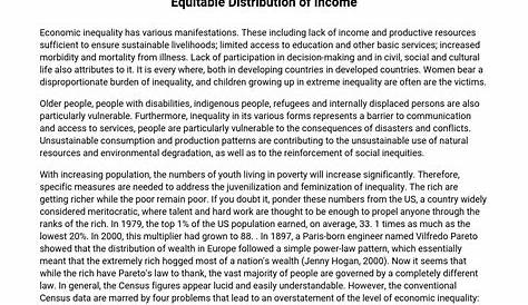 ⇉Equitable Distribution of Income Essay Example | GraduateWay