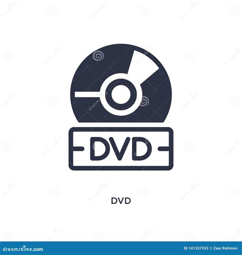 Dvd Icon On White Background Simple Element Illustration From Cinema