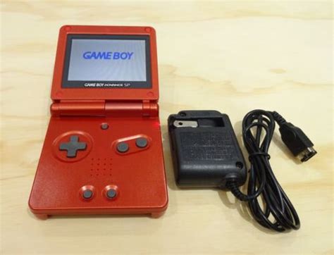Nintendo Game Boy Advance Gba Sp Flame Red System Ags 101 Brighter New