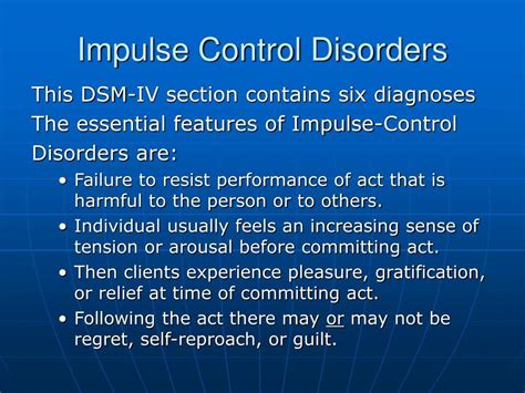 ppt impulse control disorders nos powerpoint presentation free download id 5769769