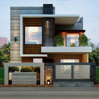 New home designs latest modern house exterior front ideas via. OUTDOOR SEATING STYLE | Facade house, House front design ...