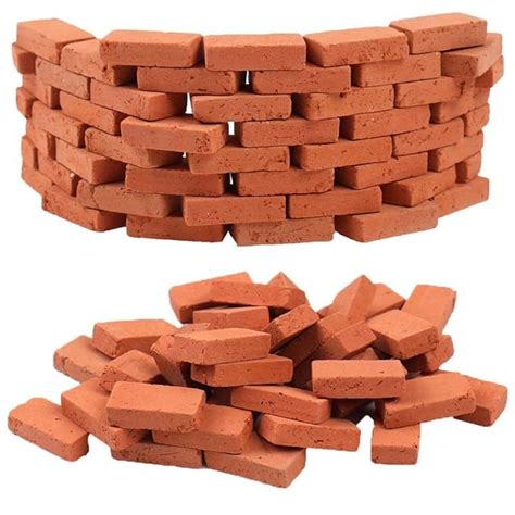 Buy Obangong 200 Pcs Miniature Brick Wall Bricks Mini Clay Bricks Model