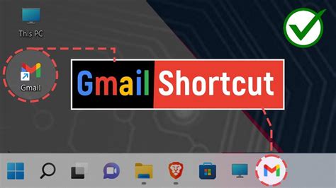How To Add Gmail Shortcut To Desktop And Taskbar In Windows 1110 Youtube