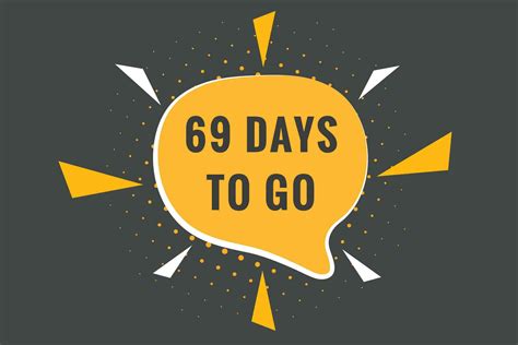 69 Days To Go Countdown Template 69 Day Countdown Left Days Banner