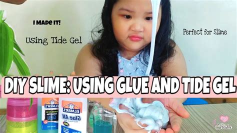 Diy Slime 02 How To Make Slime Using Glue With Tide Gel I Made It Trisha B Vlogs Youtube