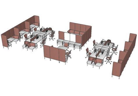 Different Furniture Blocks Of Office 2d View Elevation Autocad File